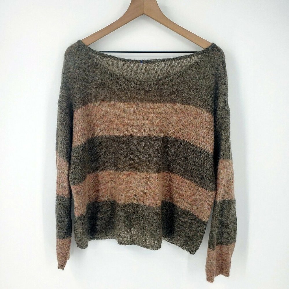 Free People Mohair Blend Striped Sweater sz S